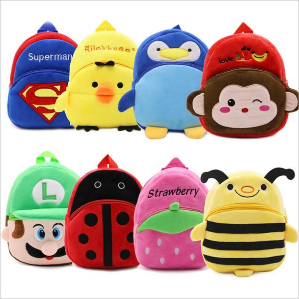 

1-3y plush cartoon school bag for girl kindergarten m schoolbag cute kids backpacks children's backpack
