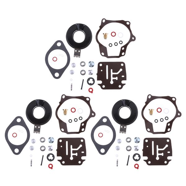 

3x carburetor carb rebuild kit for johnson evinrude 20 30 40 50 motors