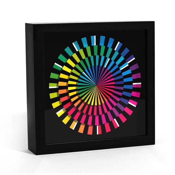

spectrum design hexagon wall clock colorful modern table clock art clock timeless timepieces intriguing handcrafting desk watch