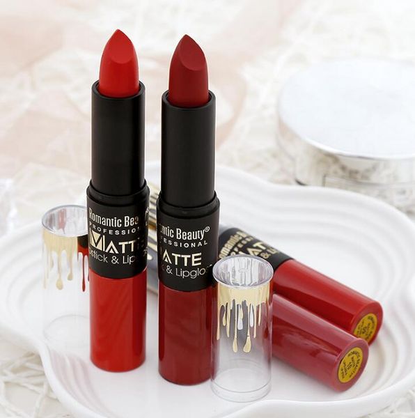 

matte lipstick double head lip liner makeup long lasting nourish moisturizing lip gloss waterproof make up cosmetics