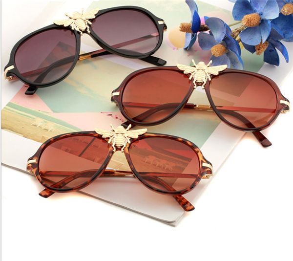 

1885 новый большой пчела очки мода тренд очки уф-стойкие очки, White;black