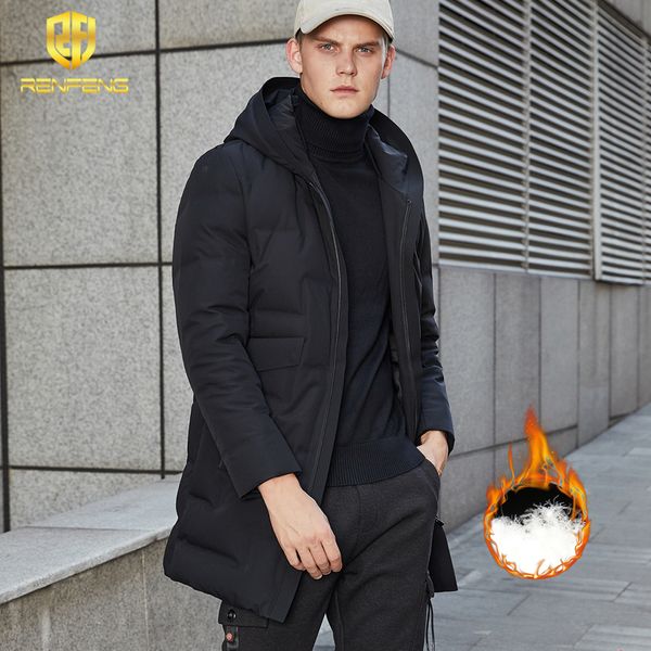 

new brand russia winter men casual 90% white duck down jacket men's down anti-water coats warm jackets overcoat hoodies parkas, Black