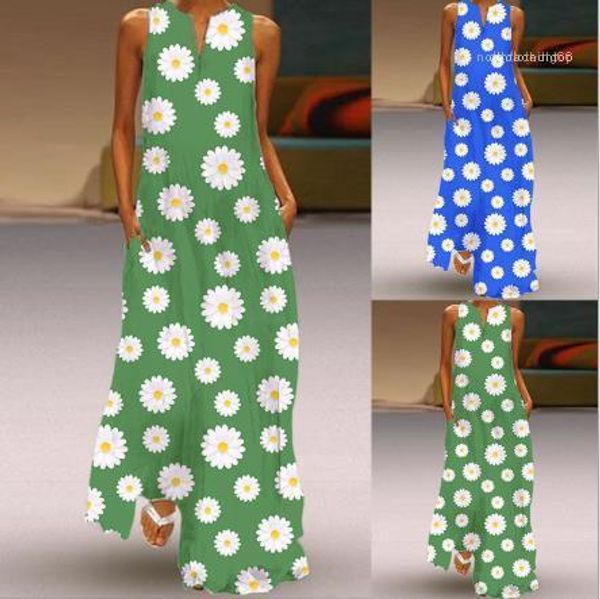 

dress fashion female clothing plius size summer v neck womens dresses sleevelesss print ladies bohemian, Black;gray