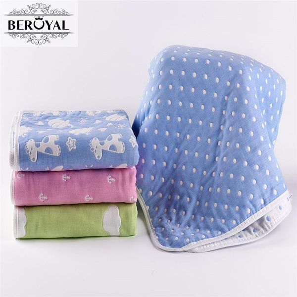

new design six layers cotton throw blankets kids blanket for beds cute kids bedding sets for children girls and boys 110x110cm