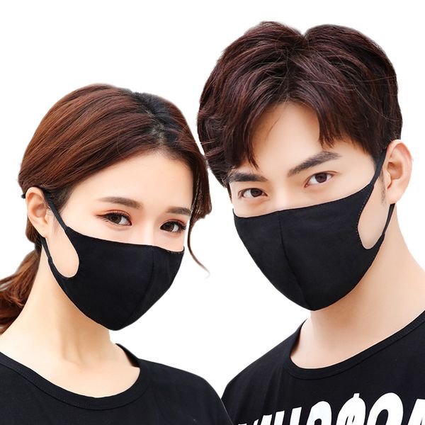 

3d black mouth mask carbon dustproof washable reusable breat masks anti-fog haze dust mouth-muffle masks unisex