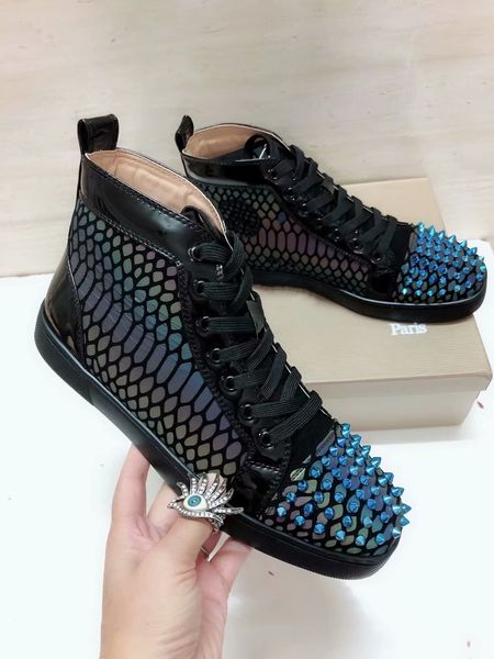 

mens designer shoes for men women designer red bottom shoes women luxury shoe men loafers casual luxury genuine leather t01, Black