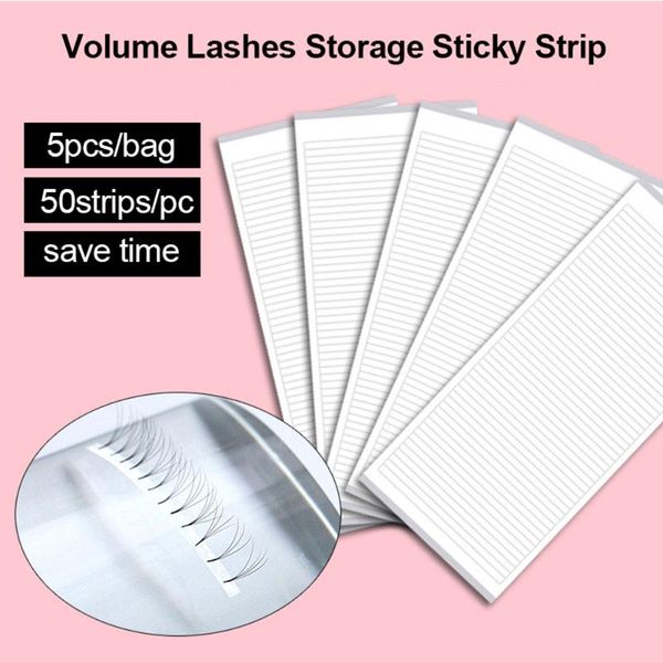 

250 strips easy fan tapes for volume eyelash extension supplies volume lashes storage sticky strip lash extension makeup tool