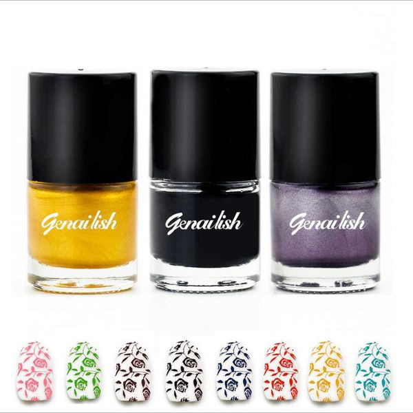 

7ml stamping polish peel-off nail art latex 18 colors varnish nail plate printing polish stamping diy art tools