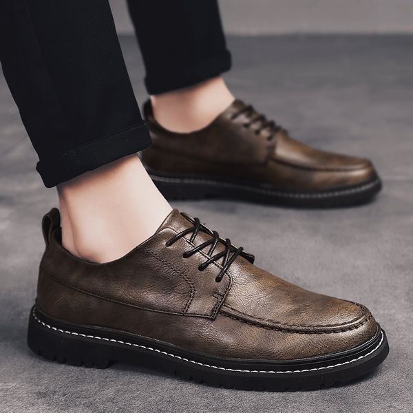 

2020 leather business men dress loafers pointy black shoes oxford men breathable formal wedding shoes new fashion sneakers