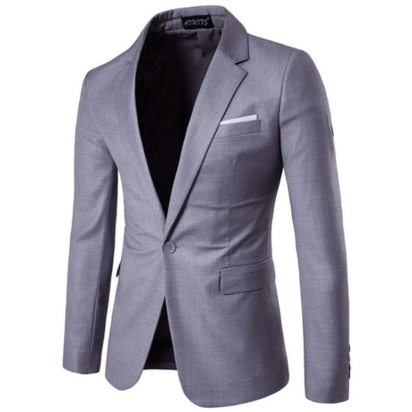 

setwelldrees custom made men's suits blazer high-quality slim wedding party daily life dress groom suits (one jacket, Black;gray