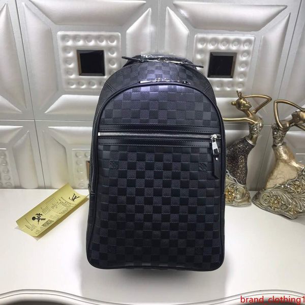 

luxury quality famous brand design letter plaid backpack genuine leather n58024 travel bag