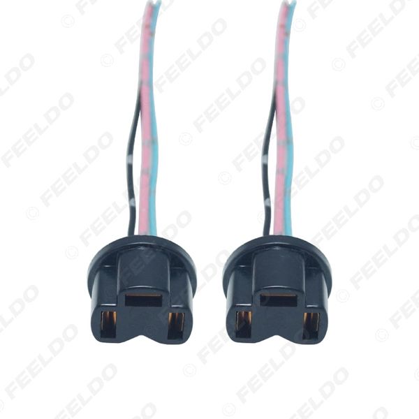 

2pcs auto h4 halogen fog xenon led light plug adapter car wiring harness extension h4 light sockect connector #5956