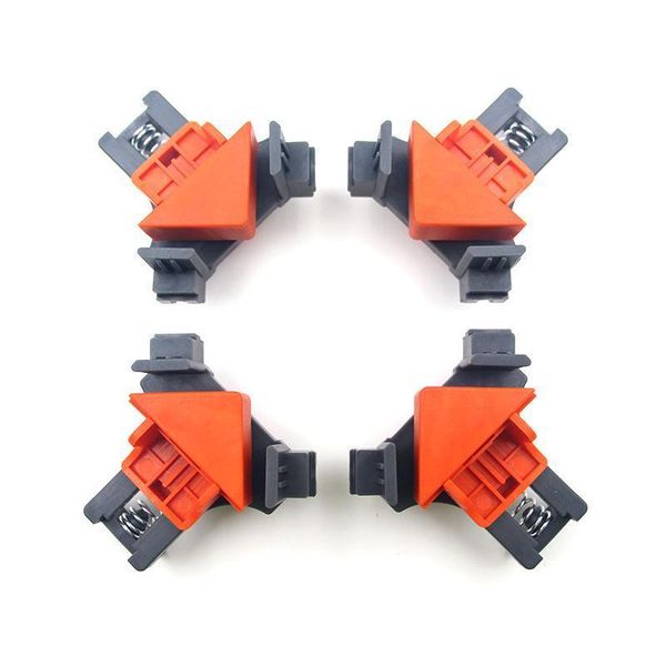 

90 degree right angle clamp fixing clips picture frame corner clamp woodworking hand tool furniture repaire p reinforcement, Golden;silver