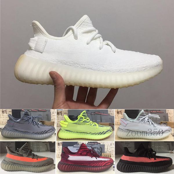 

kanye west v2 v1 boost мужчины женщины кроссовки кроссовки высшего качества zebra sesame кроссовки спортивные кроссовки размер 36-45 zmm-t8