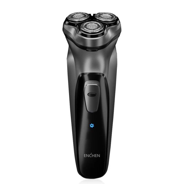 

men's electric shaver - rechargeable 3d rotary shaver razor for men with pop-up sideburn trimmer wet and dry painless