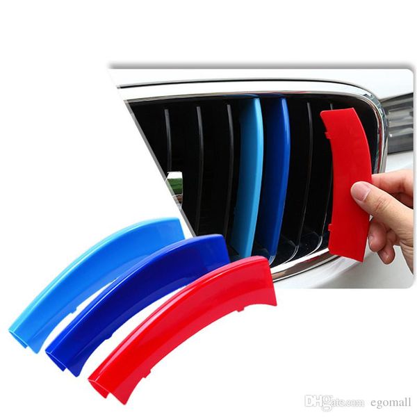 

3шт 3D автомобиль передняя решетка отделка полосы крышка Motorsport наклейки для BMW F30 F10