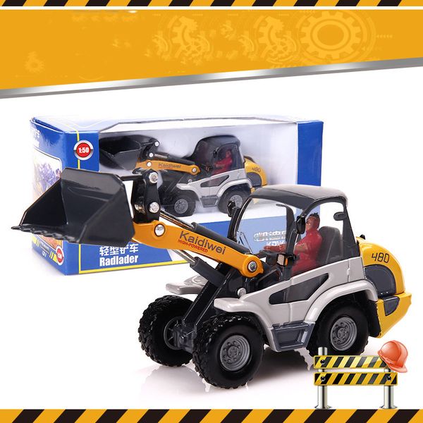 KDW Liga Caminhão Modelo de Brinquedo, Caminhão de Empilhadeira leve com Motorista, 1:50 Alta Simulação, para a Festa de Aniversário de Criança Presente, Coleta, Decoração de Casa