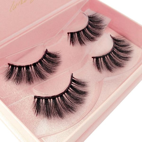 

handmade reusable natural eyelashes popular false lashes makeup 2 pair mink lashes 3d mink eyelashes hot