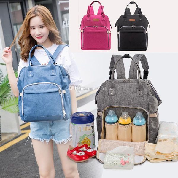 

mommy backpack nappies bags fashion mother maternity multifunction diaper backpacks large volume outdoor travel bags 7 color dhl wx-b29