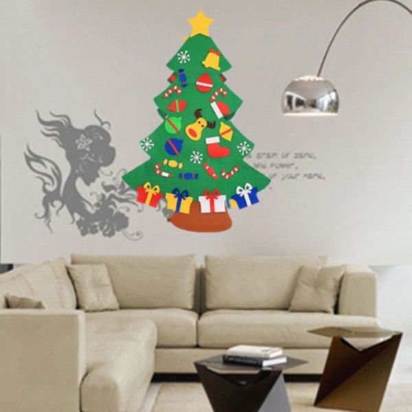 

new creative felt christmas tree for kids 3.2ft diy christmas tree with toddlers 27pcs ornaments for children xmas gifts hanging