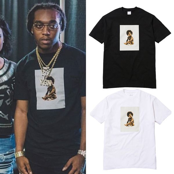 

supreme 11fw box logo biggie ready to die tee мужчины женщины повседневная дизайнер уличный скейтборд с коротким рукавом летняя дышащая футб, White;black