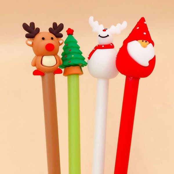 

gel pens cute cartoon christmas series pen creative student black stationery school supplies