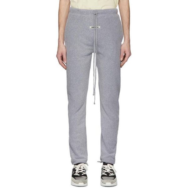 

2020 autumn winter usa fear of god essentials polar fleece sweatpants casual fog trousers men women jogger pants, Black