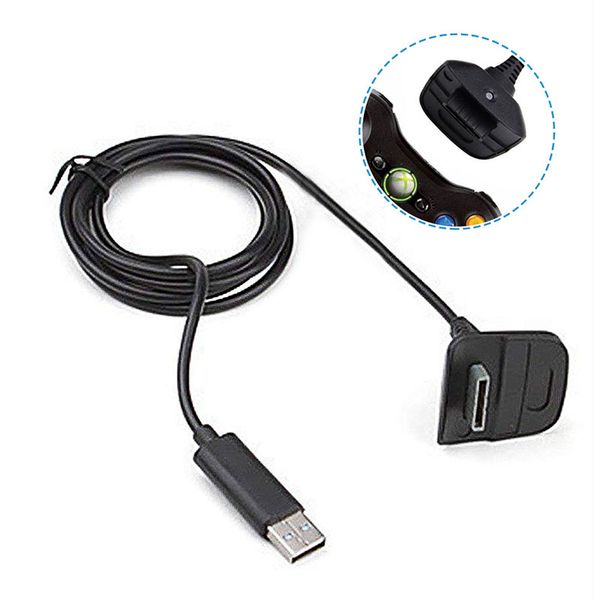

2019 new fashion handle charging cable usb power data wireless wire cord for game xbox360 gamepad 1.5m black cable