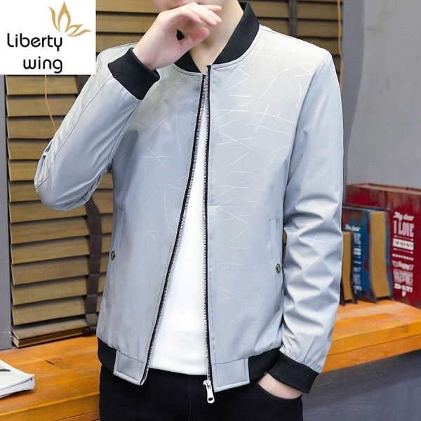 

men's jackets men korean fashion slim fit bomber zipper stand collar long sleeve man plus size 5xl jacket coats 2021 autumn clothes, Black;brown