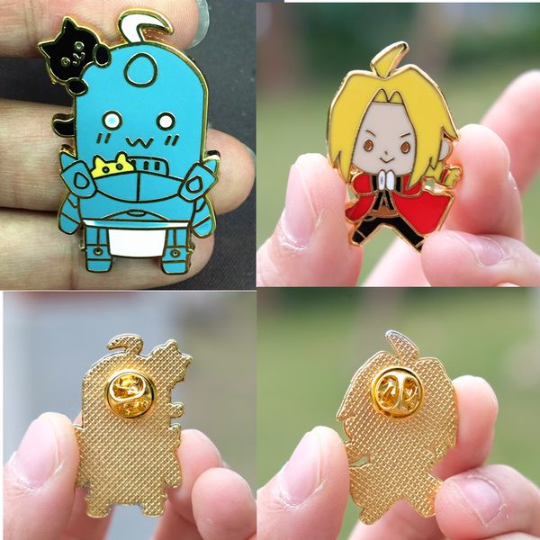 

fullmetal alchemi эдвард элрик значок эмаль pins и броши булавка ювелирные изделия для рюкзака / джинсы одежда коллекция косплея, Gray