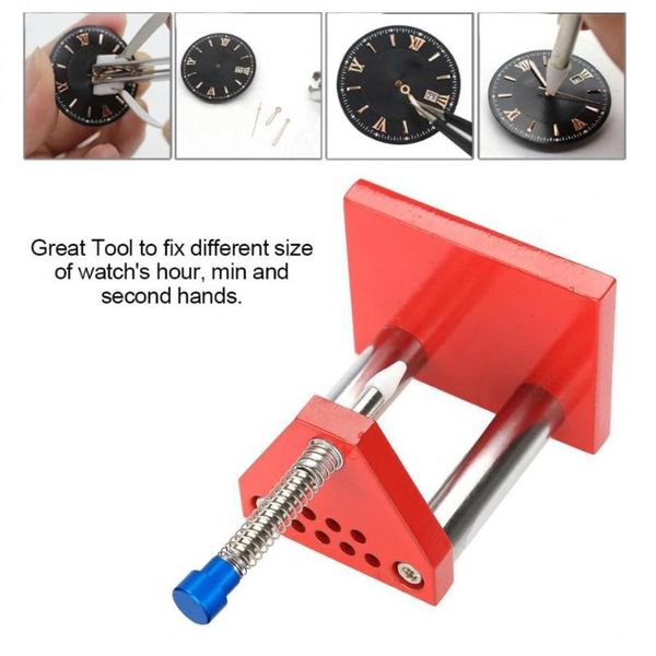 

watch hand fitting tool universal watch hand presser puller fitting watchmaker professional metal repair tools with 10pcs dies