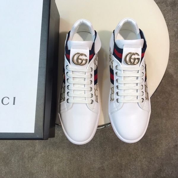 

mens white stripe designer shoes ace embroidered genuine leather designer sneaker luxury black silver women casual shoes