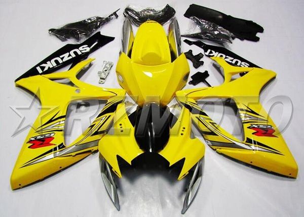 

new abs motorcycle full fairings kit fit for suzuki gsx-r600 gsx-r750 600 750 k6 gsxr 2006 2007 06 07 custom yellow