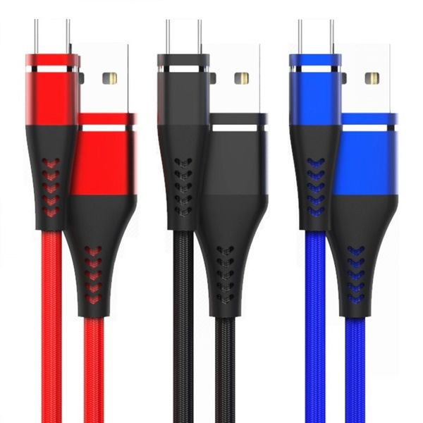 

strong braided type c micro usb cable 1m 2m 3m quick charging usb c cables for samsung galaxy s8 s9 s10 s11 note 10 htc lg android phone