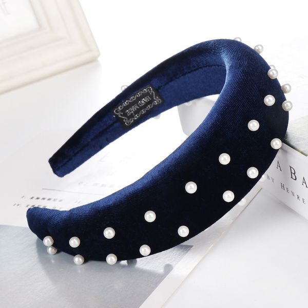 2019 Trendy Pearl Headbands Pearl Hair Band Thick Sponge Wide