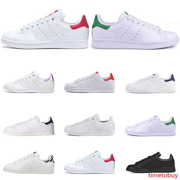 

2019 дешевые стэн высокое качество смит обувь бренд мужчины женщины черный белый красный повседневная кожа спортивные кроссовки скейтборд кр