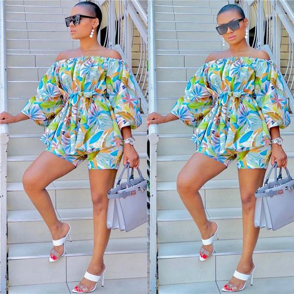 

slim long sleeve fashion female streetwear suit casual slash neck clothing spring floral print womens tracksuits, Gray