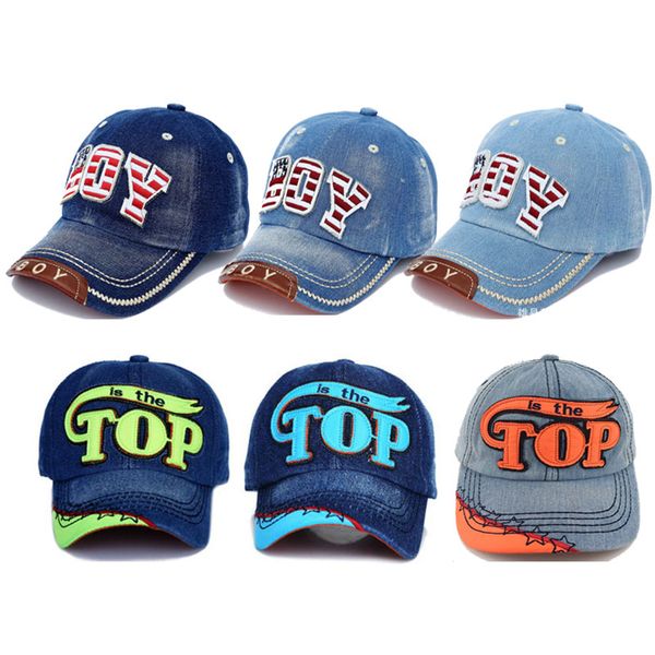 

spring summer baby hat boys baseball cap kids children letter snapback caps boy jean denim cap sun hats baby boy baseball cap, Yellow