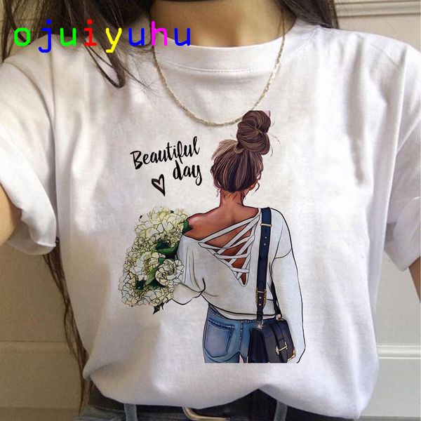 

vogue princess t shirt print female grunge ulzzang tshirt cartoon funny shirts 90s t-shirt graphic clothes fashion girl, White