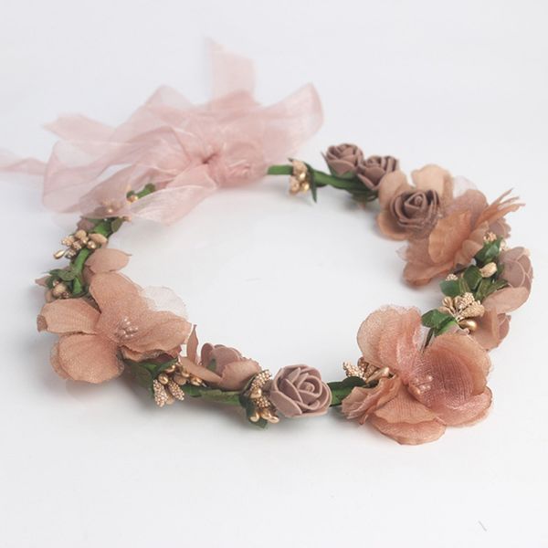 

wreath headband bride flower crown wedding beach travel hair wreath for wedding party supplies adjustable durable