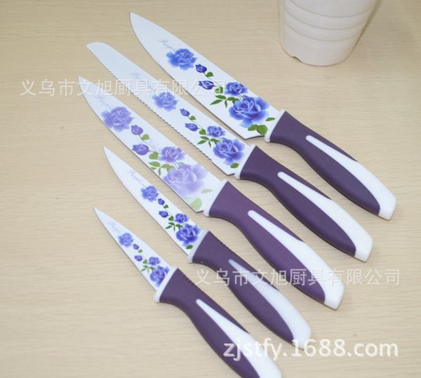 

spot supplies 5pc stainless steel tool suit fruits paring knife gift set knife double bubble shell package