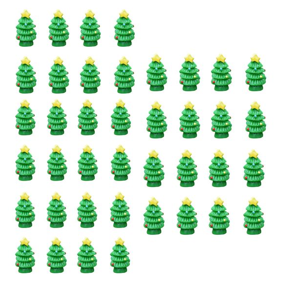 

40 piece micro landscape resin bonsai fairy garden decor christmas trees