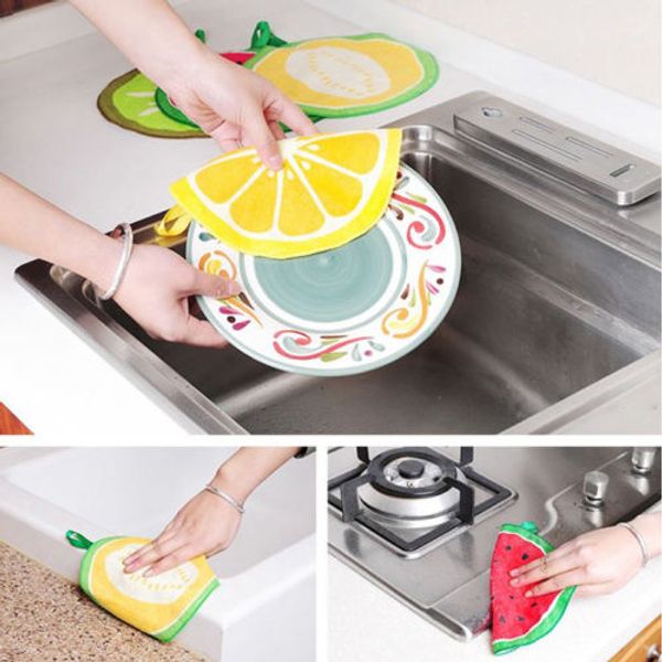 

Baby Girl Boys Microfiber Cleaning Tools Towel Cloth Kids Home Room Hand Towel Soft Cartoon Fruit Hanging Wipe Bath Face Towel