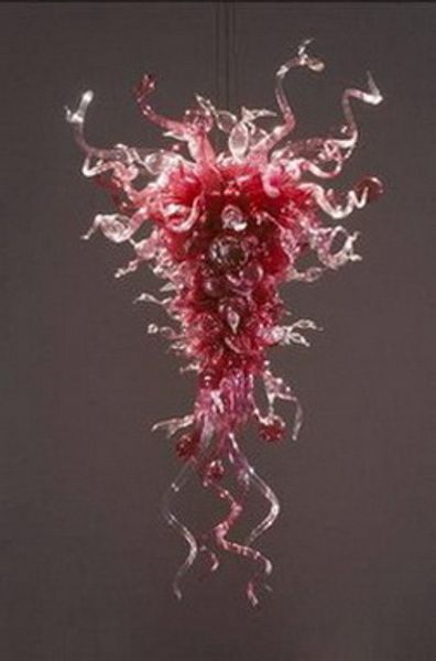 

elegant special modern pink murano glass long chandelier dinning room art decor handmade blown glass luxury chandelier