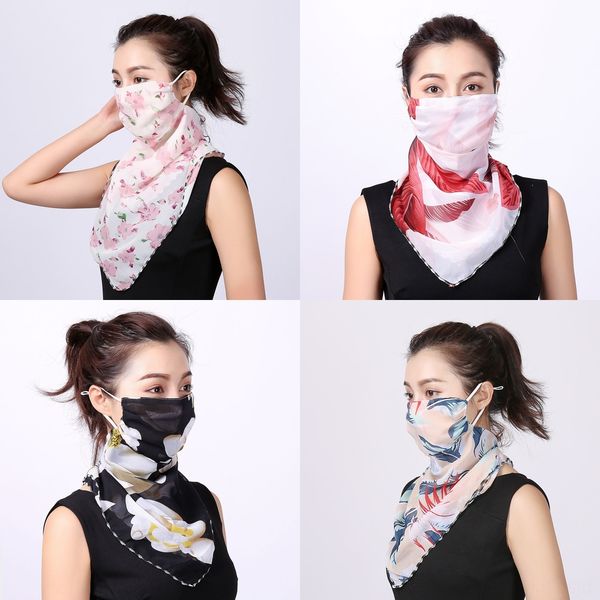 

dtfrc cycling face mask ice summer scarf silk anti-uv anti-sweat breathable running sun protection sports scarf face mask, Black
