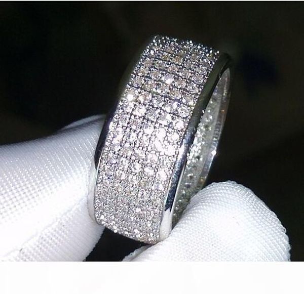 

ювелирные изделия diamonique моделируется алмаз белый полный топаз 10kt белое золото заполненные женщины обручальное кольцо кольцо, Golden;silver