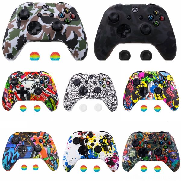 

dwrmg neon novel patterned faceplate housing front shell case replacement part for one one x & xbox s controller (model 1708
