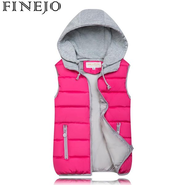 

women hooded solid drawstring coat winter sleeveless zipper vest casual casual pockets, outwear, Black;white