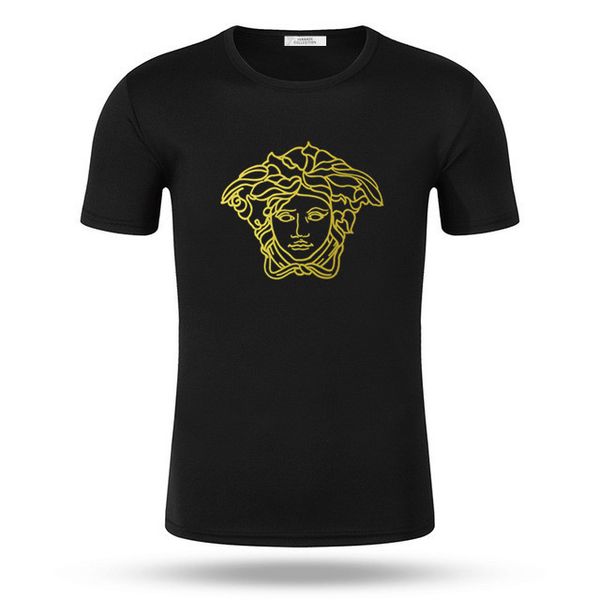 

new brand t shirt men 2019 new fashion letter printed fashionable round neck t-shirts men's short sleeve t-shirt, White;black