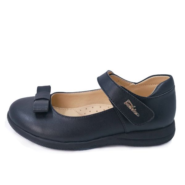 

children girls orthopedic corrective mary jane ankle support school uniform leather shoes with bowknot decoration, Black;grey